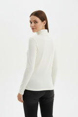 Transparante Colblouse — Ecru