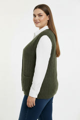 Gilet In Grote Maten — Khaki