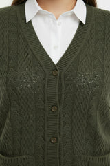 Gilet In Grote Maten — Khaki
