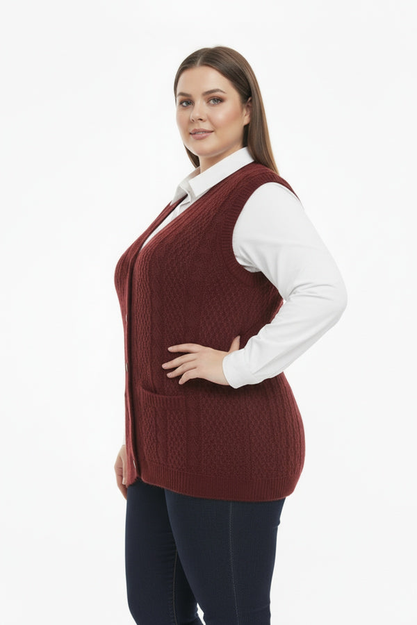 Gilet In Grote Maten — Bordeaux