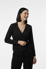 Müslim Tencel Blouse – Zwart
