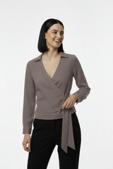Müslim Tencel Blouse – Taupe