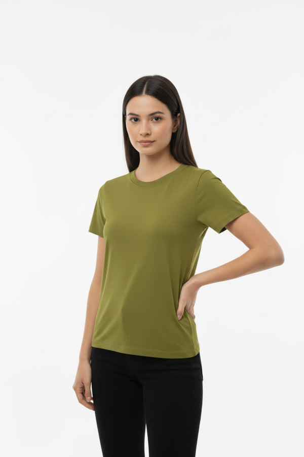 Body Met Ronde Hals, Groen