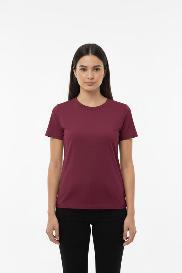 Body - T - Shirt Met Ronde Hals — Bordeaux