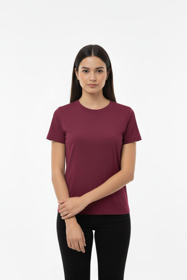 Body - T - Shirt Met Ronde Hals — Bordeaux