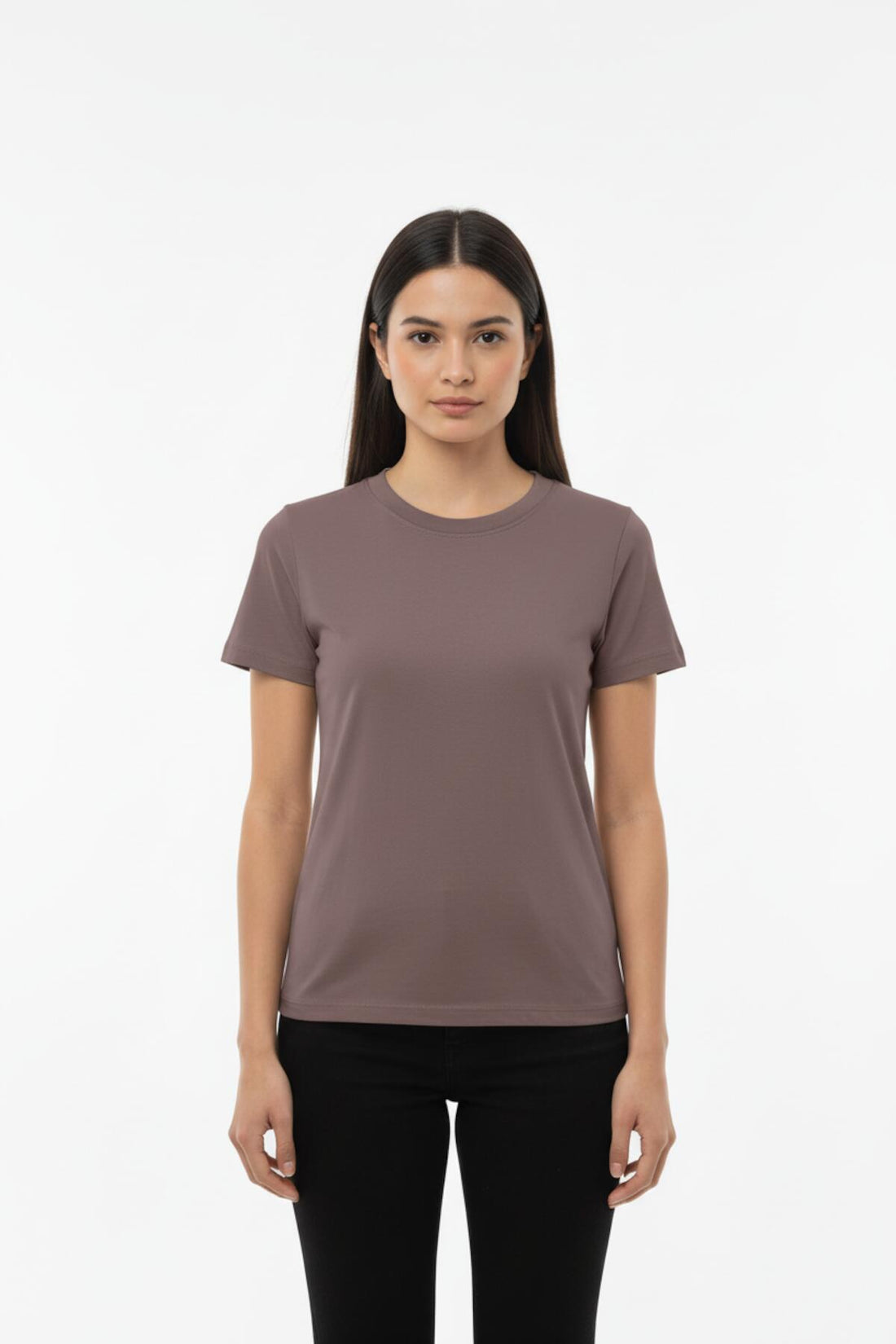 Body - T - Shirt Met Ronde Hals — Lichtbruin