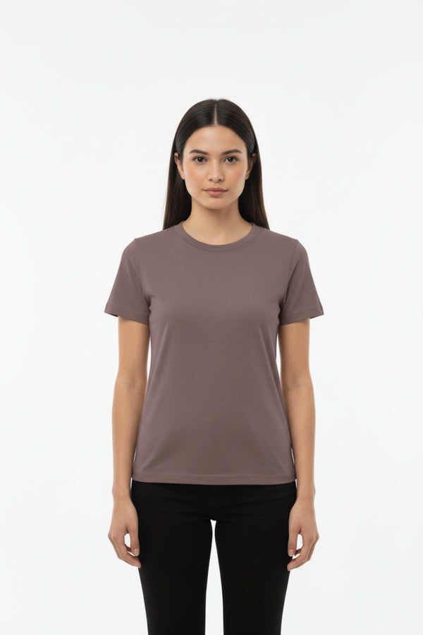 Body - T - Shirt Met Ronde Hals — Lichtbruin