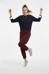 Broek Met Zoomdetail – Bordeaux