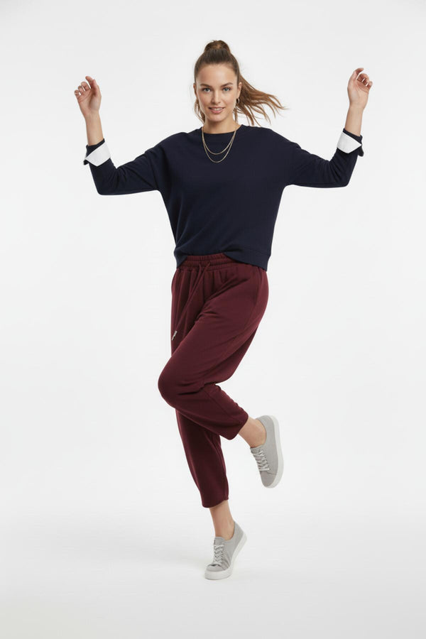 Broek Met Zoomdetail – Bordeaux