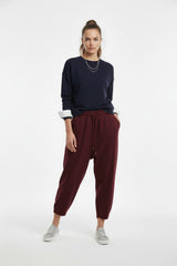Broek Met Zoomdetail – Bordeaux