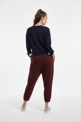 Broek Met Zoomdetail – Bordeaux