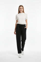 Weite Hose Mit Steindetails – Schwarz