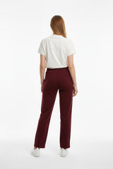 Bordeaux Wijde Broek Met Siersteentjes