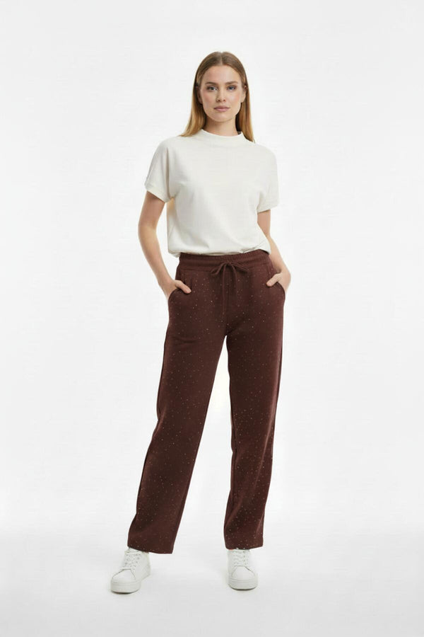 Wijde Broek Met Steentjes – Bruin
