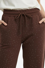 Wijde Broek Met Steentjes – Bruin