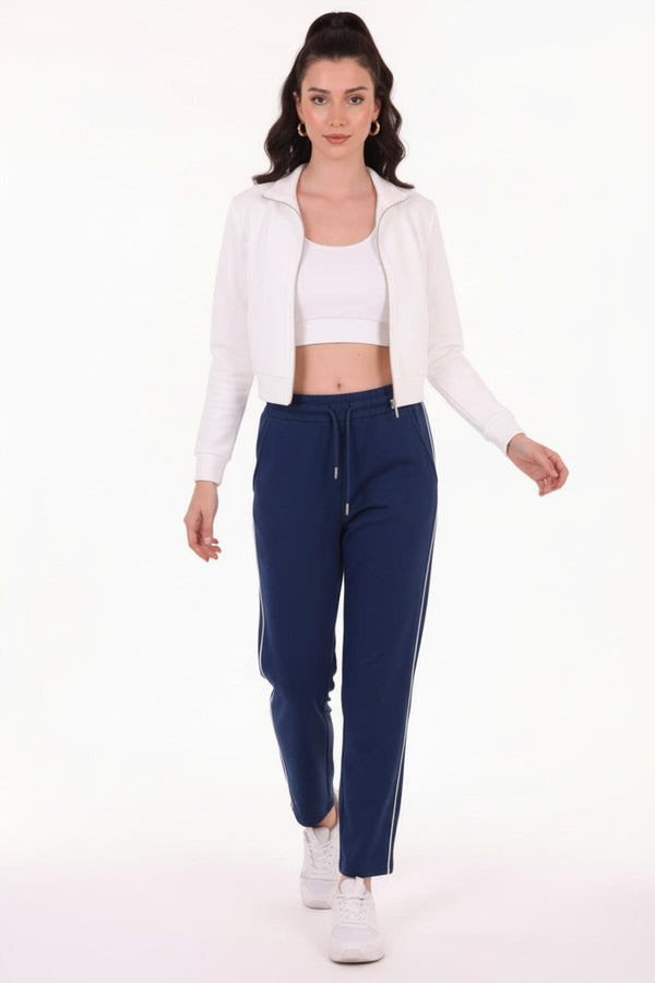 Dames Arabiyeli Joggingbroek Met Wijde Pijpen — Marineblauw