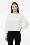 Bluse Mit Tief Angesetzter Schulter Und Weitem Schnitt — Ecru