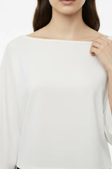 Bluse Mit Tief Angesetzter Schulter Und Weitem Schnitt — Ecru