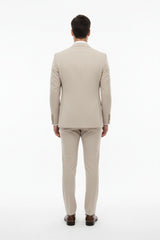Petek Heren Driedelig Pak — Beige