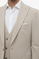 Petek Heren Driedelig Pak — Beige