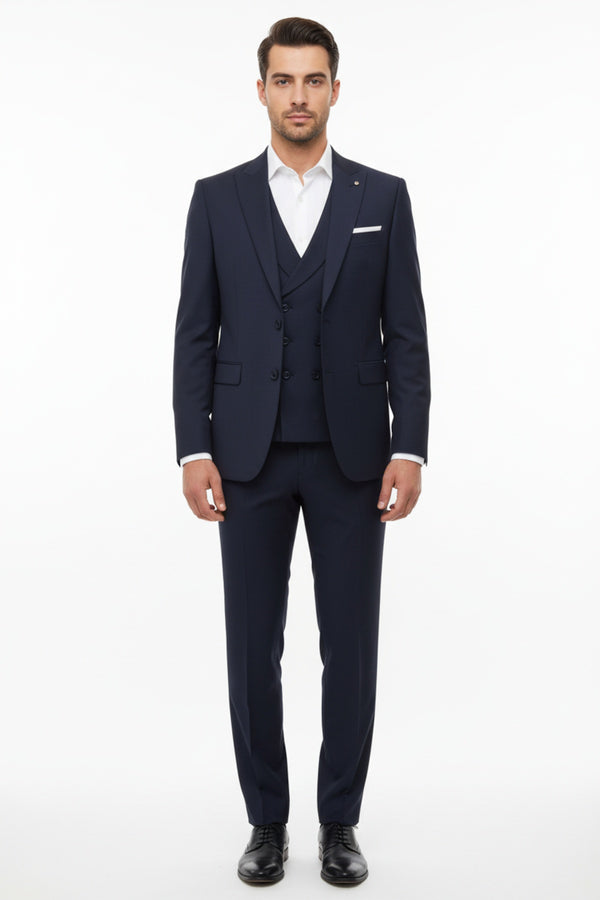Double 3‑Delig Pak — Donkerblauw