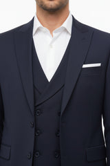Double 3‑Delig Pak — Donkerblauw