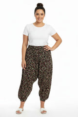 Plus - Size Geweven Broek Met Dessin — Multicolor