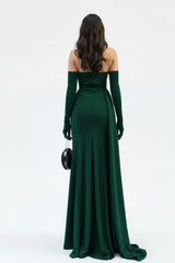 Smaragdgroene Avondjurk Met Steenversiering In Mermaid - Fit