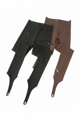 Legging Met Voetlus En Siersteentjes – Bruin