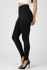 Legging Met Voetlus En Siersteentjes – Zwart