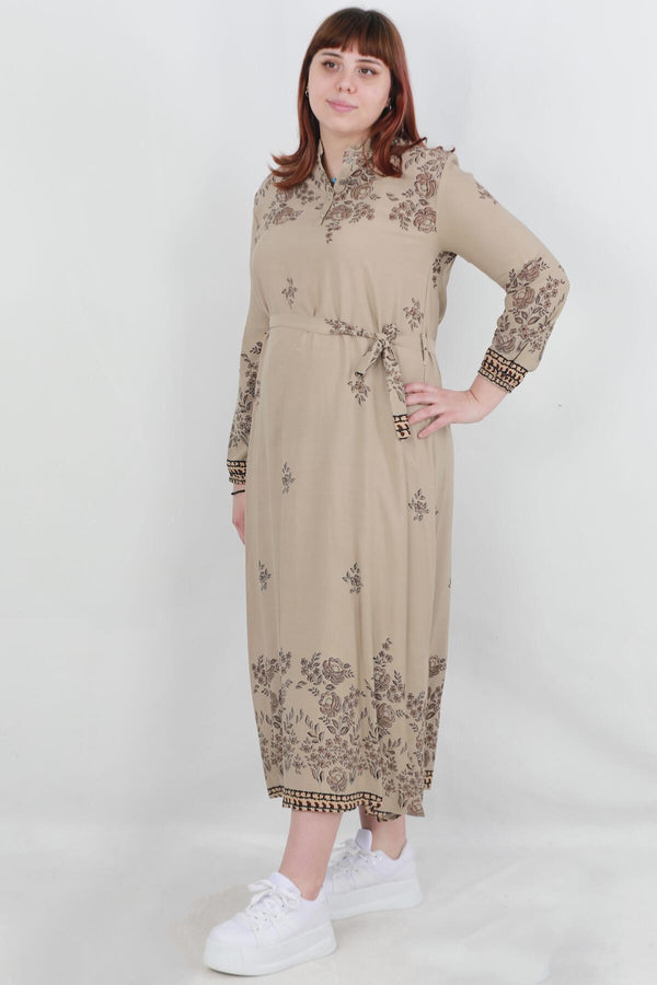 Gemustertes Webkleid – Große Größen