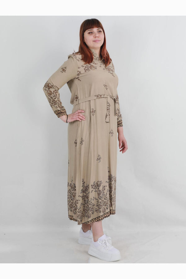 Gemustertes Webkleid – Große Größen