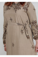 Gemustertes Webkleid – Große Größen