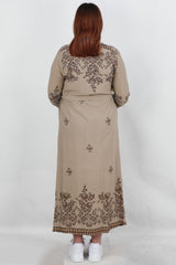 Gemustertes Webkleid – Große Größen
