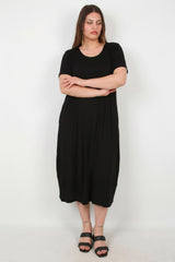 Oversized Jurk Met Zijzakken – Zwart