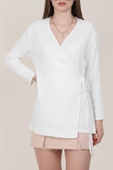 Mousseline Wikkel - Kimono Tuniek — Wit