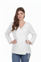 Mousseline Wikkel - Kimono Tuniek — Wit