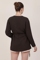 Bruine Mousseline Wikkel - Tuniek