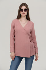 Mousseline Wikkel Kimono - Tuniek — Roze