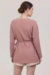 Mousseline Wikkel Kimono - Tuniek — Roze