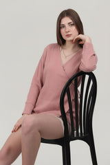 Mousseline Wikkel Kimono - Tuniek — Roze