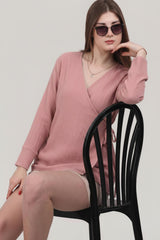 Mousseline Wikkel Kimono - Tuniek — Roze
