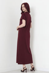Pruim Maxi - Jurk Met Kraag En Split