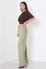 Çilek Wijdvallende Broek - Khaki