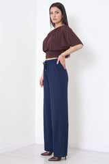 Çilek Wijde Broek — Marineblauw