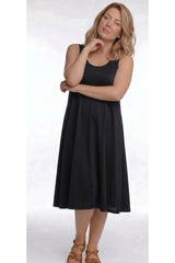 Gemustertes Kleid Mit Gekreuzten Trägern — Schwarz
