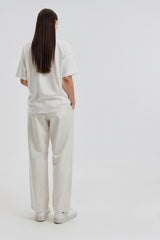 Ecru T‑Shirtset Met Berenborduursel