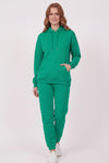Dames Hoodie - Trainingspak, Driedraads Stof — Groen