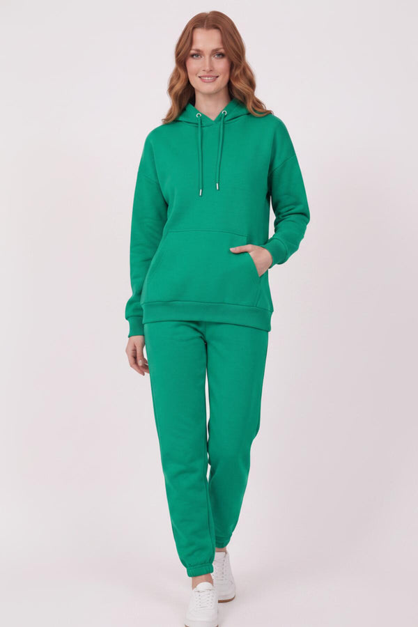 Dames Hoodie - Trainingspak, Driedraads Stof — Groen