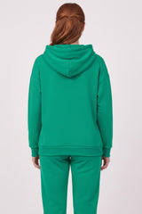 Dames Hoodie - Trainingspak, Driedraads Stof — Groen